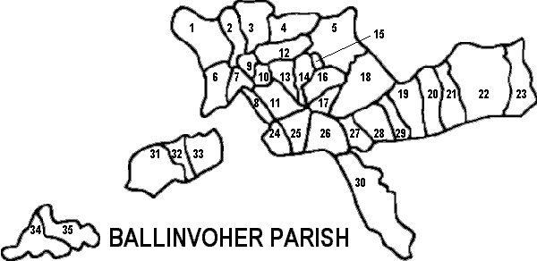 Townlands of Ballinvoher Civil Parish