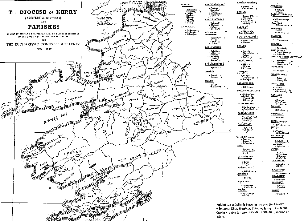 Map 1, Old map of dioceses