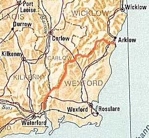 map of Wexford