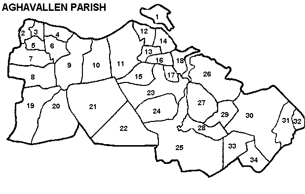 map of Aghavallen Townland, Co. Kerry