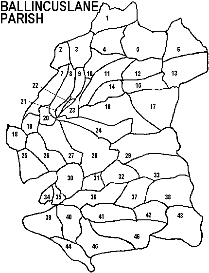 Townlands of Ballinculsane Civil Parish