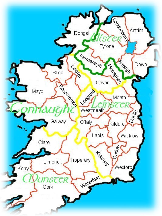 Map of Ireland